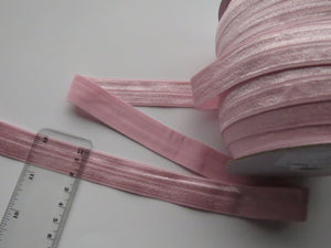 1m Rose Pink 20mm Fold over elastic FOE elastic