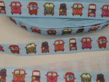 Load image into Gallery viewer, 1m Camper Vans Blue FOE 15mm FoldOver Elastic Fold over