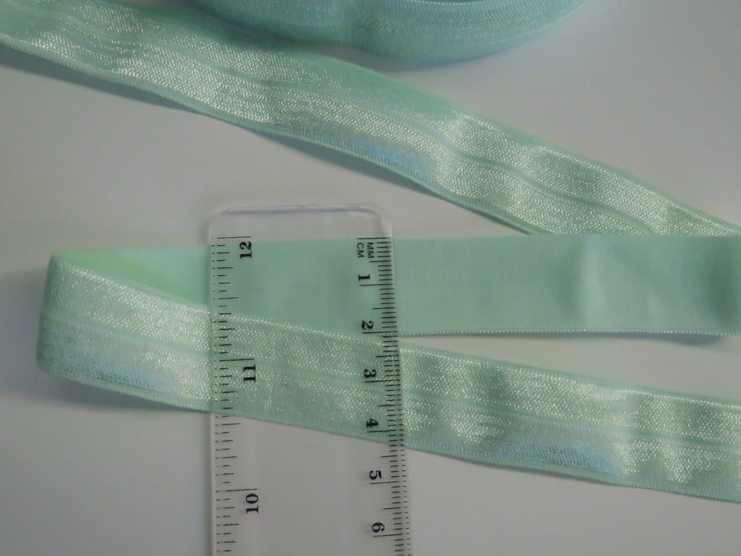 5m Pastel Green 20mm Fold over elastic FOE elastic Foldover