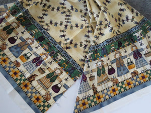 Paper Dolls Panel 114cm wide  x 50cm long 100% cotton.