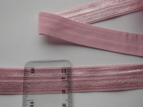 5m Pale Pink 20mm Fold over elastic FOE elastic Foldover