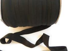 Load image into Gallery viewer, 10m Black Matte Fold over elastic FOE FOldover elastic 20mm