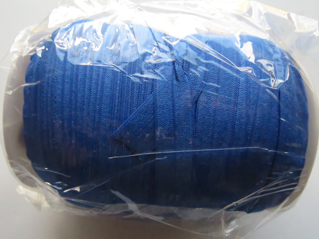 100 Yard / 91m Roll Electric Blue Fold Over Elastic FOE  15mm wide