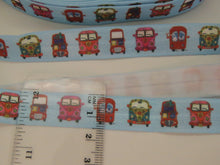 Load image into Gallery viewer, 1m Camper Vans Blue FOE 15mm FoldOver Elastic Fold over