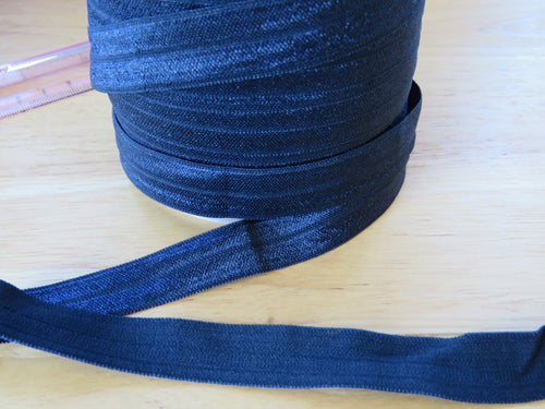 2.8m Navy 15mm wide fold over elastic foldover FOE