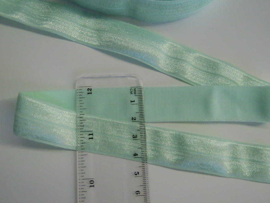1m Pastel Green 20mm Fold over elastic FOE elastic Foldover