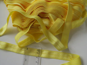 2.3m Buttercup Yellow 15mm wide fold over elastic foldover FOE