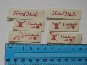 7 Mixed print cotton labels. Prints as shown in photos
