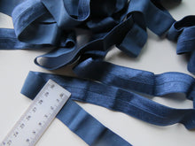 Load image into Gallery viewer, 4.4m Navy WIDER 25mm fold over elastic FOE foldover elastic