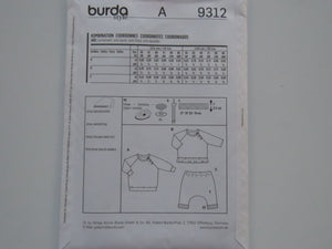 Burda Kids 9312- Baby toddler leggings ,hoodie pattern- use our merino