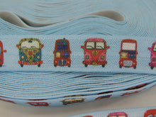 Load image into Gallery viewer, 5m Camper Vans Blue FOE 15mm FoldOver Elastic Fold over