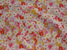 Load image into Gallery viewer, 2m White, Pink, Mauve and Yellow Flowers print organic cotton spandex jersey knit 160cm