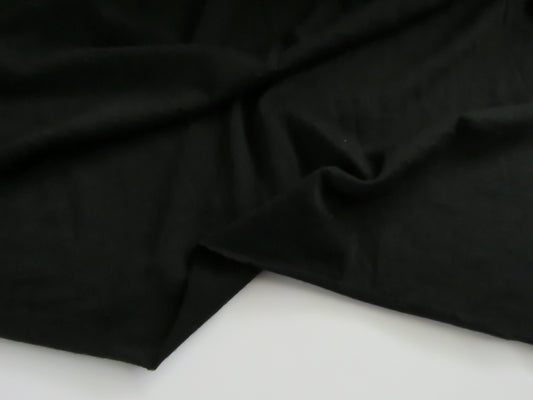 2.4m Catalonia Black 85% merino 15% core spun nylon 120g jersey knit -160cm- precut