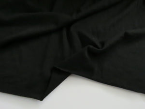 1m Catalonia Black 85% merino 15% core spun nylon 120g jersey knit -160cm