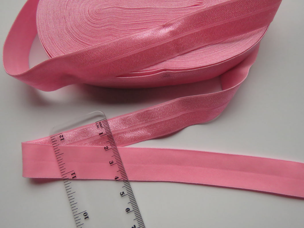5m Geranium Pink 20mm Fold over elastic FOE foldover elastic