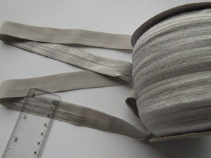 10m Grey 20mm Fold over elastic FOE elastic