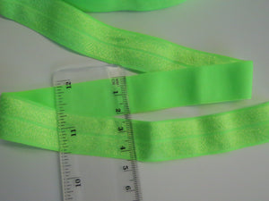 1m Neon Green 20mm Fold over elastic FOE elastic Foldover