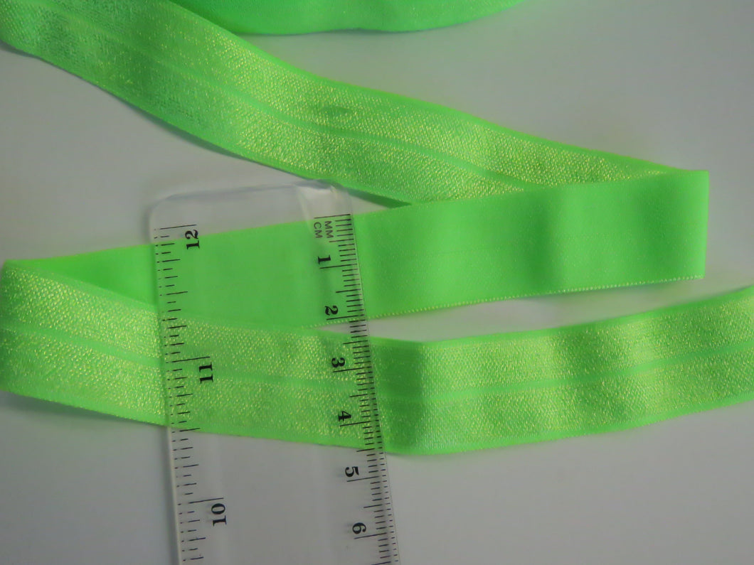 1m Neon Green 20mm Fold over elastic FOE elastic Foldover