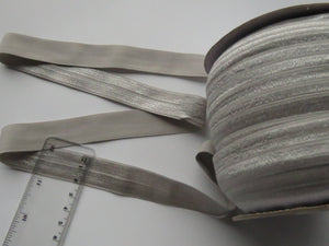 1m  Grey 20mm Fold over elastic FOE elastic