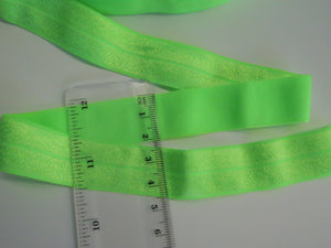 5m Neon Green 20mm Fold over elastic FOE elastic Foldover