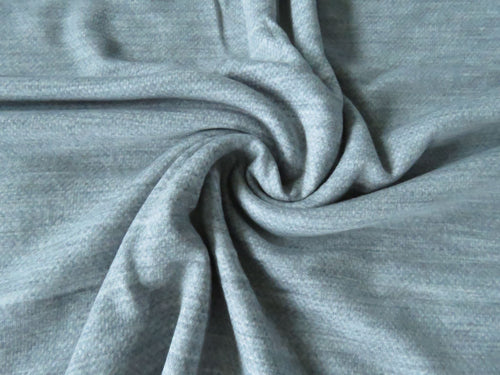 Reduced 40% - read details as flaw- 1.5m Cod Grey marle 56% Merino 44% Polypropylene Sports Knit Fabric 215g