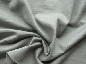 2m Ramsden Pale grey 150g 100% merino wool jersey knit-longest piece left