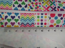 Load image into Gallery viewer, 10m Mixed Pattern Squares Wider 25mm White FOE FoldOver Fold Over Elastic
