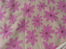 Load image into Gallery viewer, 1.35m Dark Pink flower on pale pink background organic cotton spandex jersey knit 150cm