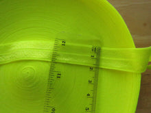 Load image into Gallery viewer, Fluro Yellow 15mm wide fold over elastic foldover FOE- change menu for by metre, 5m or 10m