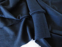 Load image into Gallery viewer, 3m Adell Navy 100% merino jersey knit 165g 150cm- precut length