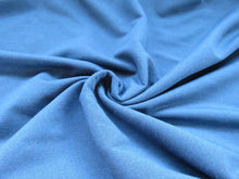 Load image into Gallery viewer, Save 50% - 2m Brayford Blue 38% merino 54% polyester 8% elastane brushed sweatshirt- has dye flaw