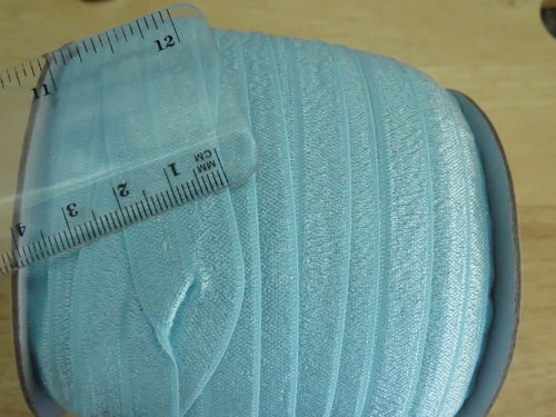 1m Topaz Pale Blue 20mm Fold over elastic FOE elastic