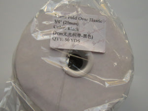 50 yard roll-MATTE approx. 45.6m Matte Black 20mm Fold over elastic FOE foldover elastic