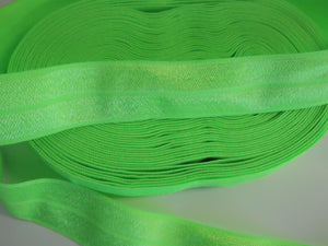 5m Neon Green 20mm Fold over elastic FOE elastic Foldover