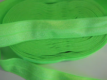 Load image into Gallery viewer, 1.8m Neon Green 20mm Fold over elastic FOE elastic Foldover