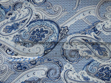 Load image into Gallery viewer, 2m Blue and Printed Paisley print 100% combed cotton knit 140cm