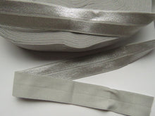 Load image into Gallery viewer, 5m Silver Grey 20mm Fold over elastic FOE foldover elastic