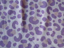 Load image into Gallery viewer, SALE 50% off- 1.5m Purple and White print 100% cotton jersey knit fabric 120cm