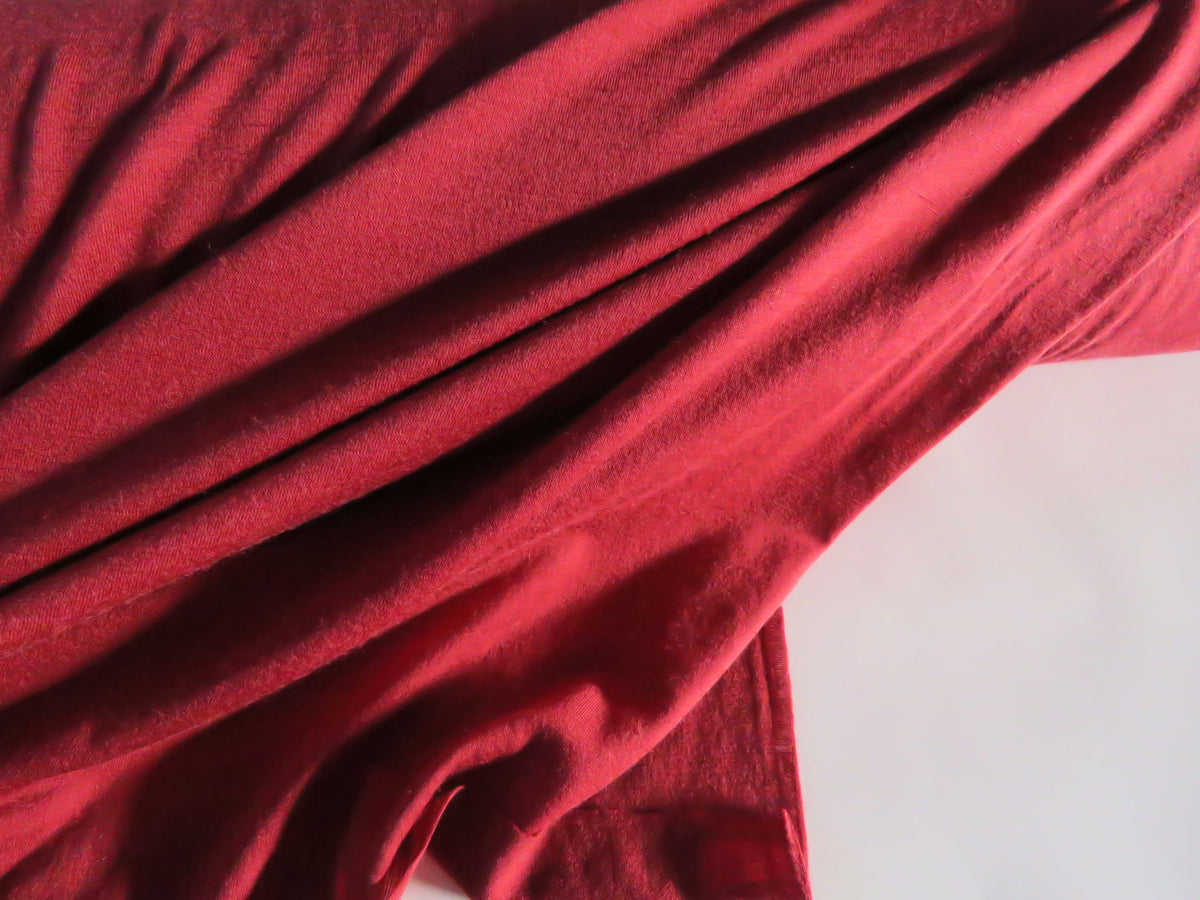 1m Russett Red 120g 85% merino 15% nylon jersey knit- light weight- pr ...