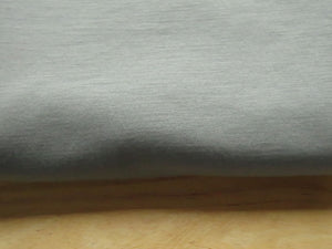 2m Ramsden Pale grey 150g 100% merino wool jersey knit-longest piece left