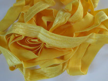 Load image into Gallery viewer, 4.2m Bright Yellow Fold over elastic foldover FOE 15mm