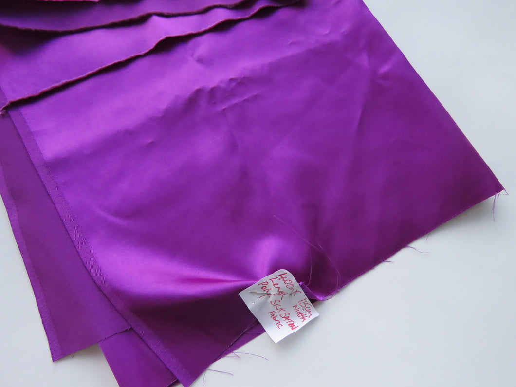 40cm  Purple poly silk satin 115cm wide