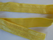 Load image into Gallery viewer, 4.2m Bright Yellow Fold over elastic foldover FOE 15mm