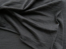 Load image into Gallery viewer, 52cm Garros Black 100% merino wool jersey knit fabric 165g