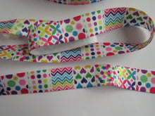 Load image into Gallery viewer, 10m Mixed Pattern Squares Wider 25mm White FOE FoldOver Fold Over Elastic