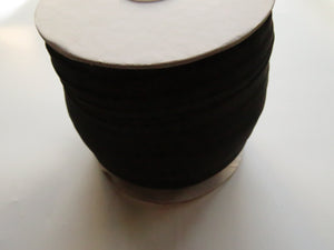 50 yard roll-MATTE approx. 45.6m Matte Black 20mm Fold over elastic FOE foldover elastic