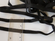 Load image into Gallery viewer, 3m Black Elastic 10mm wide - use for underwear, trim, crafts