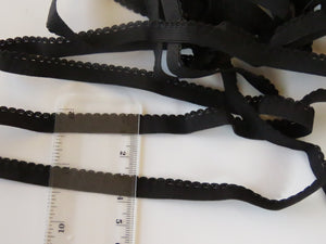 3m Black Elastic 10mm wide - use for underwear, trim, crafts