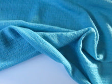 Load image into Gallery viewer, 1.5m Malibu Blue Eyelet 51% Merino 34% tencel 15% nylon 150g Knit Fabric 160cm