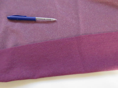SALE 50% off- Save $20 on this piece of 2m Emeline Plum 38% merino 54% polyester 8% elastane brushed sweatshirting 285g